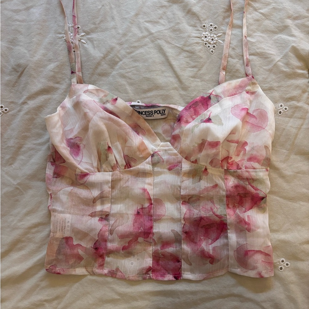 Princess Polly Blush Floral Camisole